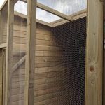 close up of ClearMesh on an aviary